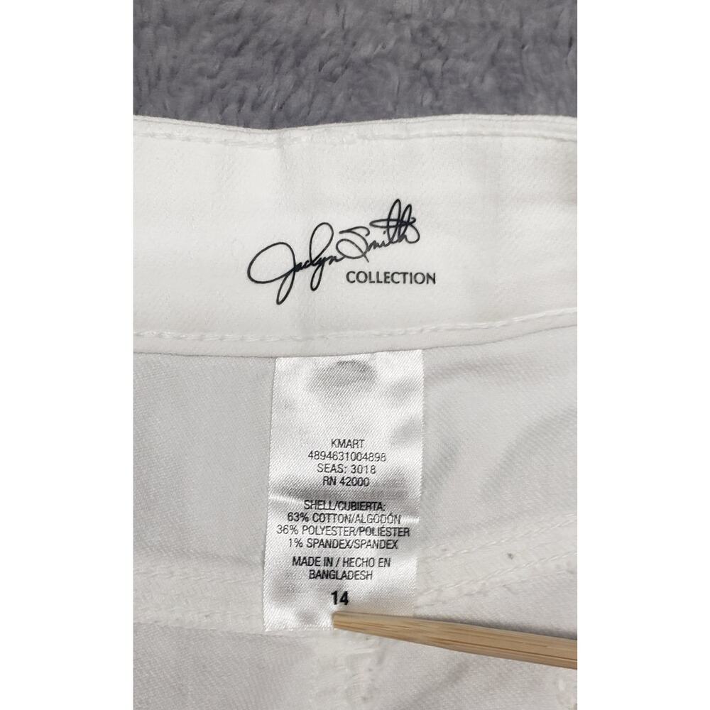 Vintage Jaclyn Smith 2010s White Denim Skirt Women’s 14 Stretch Pockets - Picture 3 of 9